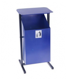 Урна для мусора &amp;quot;Уралочка 2&amp;quot; с крышкой,цвет синий 24 л