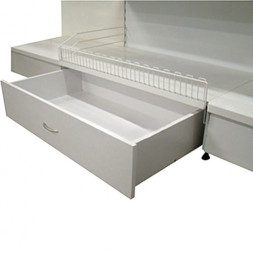 Ящик выкатной для металлического стеллажа 880*500*200мм  ДСП белый