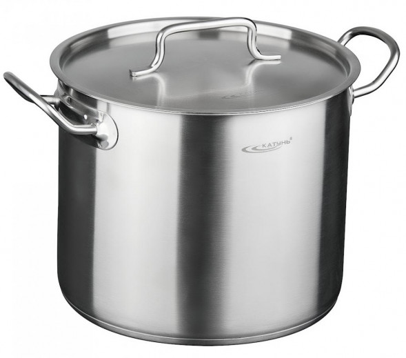 Кастрюля 9,0л (ОБЩЕПИТ) d-24 h-20 металл.кр. ТРС, КТ-ОБ-09