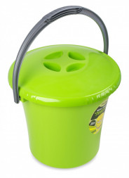 Ведро 10 л Либерти с крышкой цвет в ассортименте 