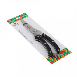 Ножницы кухонные для рыбы и птицы 25см, усиленные, пластмассовые ручки, с фиксатором