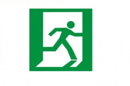 Табличка&amp;quot;Бегущий человек-ПРАВЫЙ&amp;quot; 100*100 мм