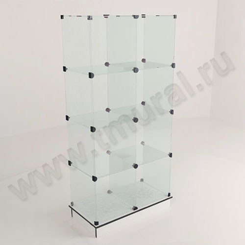 Витрина (8 ячеек) 850*450*1750 бел/черн