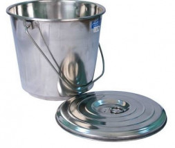 Ведро с крышкой 12л нержавейка (по факту 10л) 18/18 МН-192/А