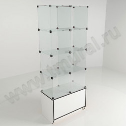 Витрина (8 ячеек) 850*450*2140 бел/черн