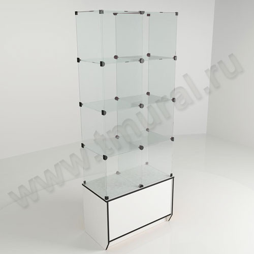 Витрина (8 ячеек) 850*450*2140 бел/черн