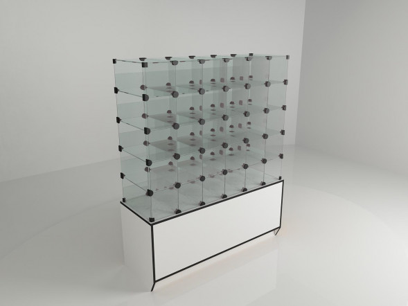 Витрина для конфет 1300*450*1600 белая