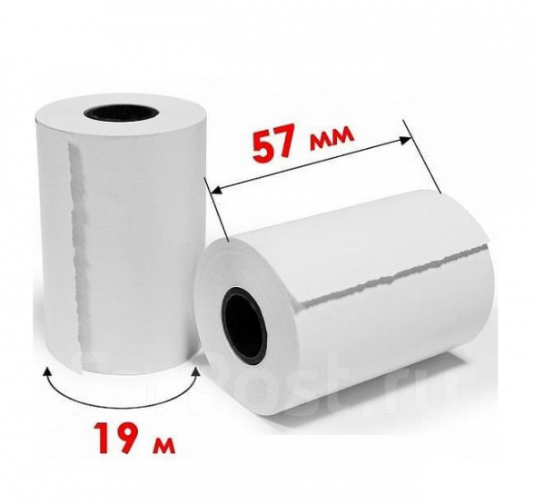 Чековые ленты (термо) 57*19*12,намотка 19м /256/