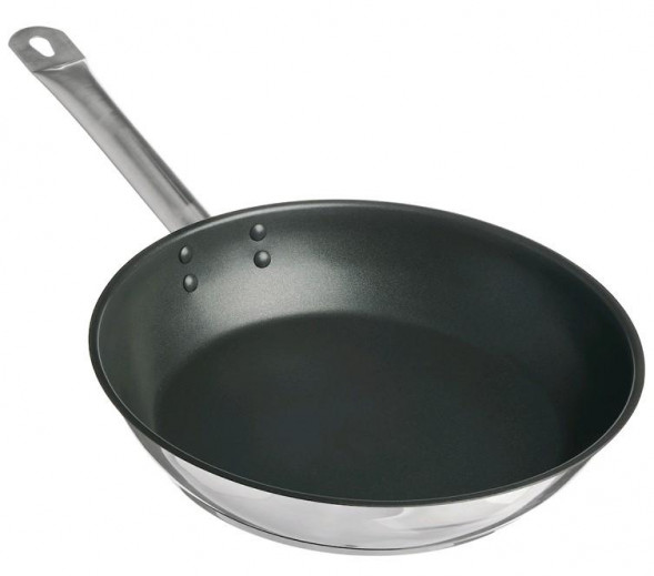 Сковорода 34см б/кр а/п [общепит]4.7л h6,0 см корпус 0,6мм индукц. дно трс3,5мм,покрытие Xylan 