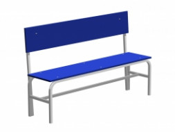 Скамья гардеробная со спинкой (ЛДСП) 2000х375х850 мм.