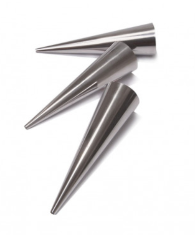 Конусы для выпечки рожков, нерж. 0,3 мм, D=3,4 см, H=12,3 см (набор 3 шт.)рп284