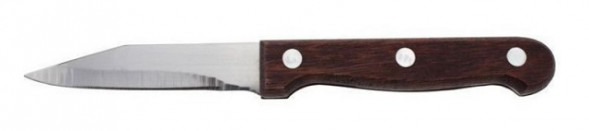 Нож разделочный 80/120 мм с темной деревянной ручкой РТЗ-72, на блистере