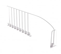 Делитель с центральным ограничителем 80 мм.Высота 120 мм, длина 285-485 мм.