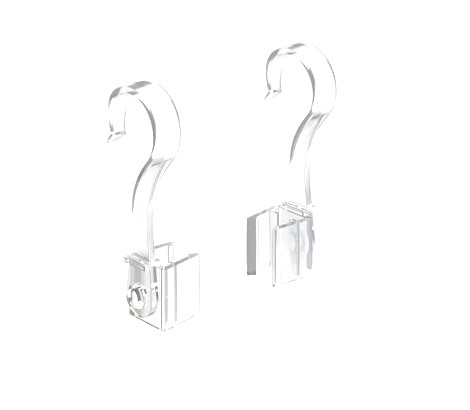 Крючок подвижный для подвешивания рамы к профилю боковой (пластик)