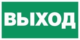 Наклейка &amp;quot;ВЫХОД&amp;quot; 200*100 мм