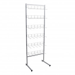 Стойка с крючками 6 дисплеев 600*200*1800 белая