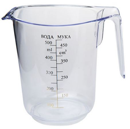 Кувшин мерный 0,5 л. прозрачный