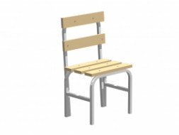 Скамья гардеробная со спинкой (липа) 600х375х850 мм.