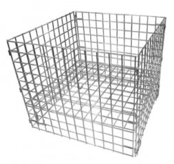 Корзина для распродаж 750х750х800 крашенная под хром КР1