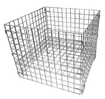 Корзина для распродаж 750х750х800 крашенная под хром КР1