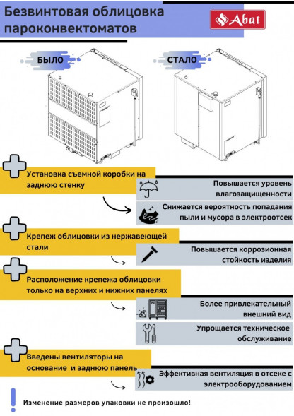 Пароконвектомат Abat ПКА 6-1/1ПМ2-01