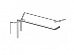 Крючок на сетку одинарный 150 оцинкованный с ценникодержателем, проволока ф-5мм, шаг 50мм