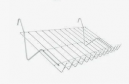 Полка наклонная на сетку, 30 градусов, 600*340 мм, цвет белый П04