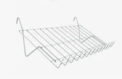 Полка наклонная на сетку, 30 градусов, 600*340 мм, цвет белый П04