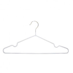 A-04XL (белые) Вешалка-плечики 405 мм (обрезиненная)