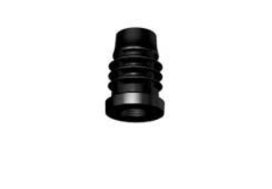 JK-12/R12Р Втулка пластиковая с резьбой, черная