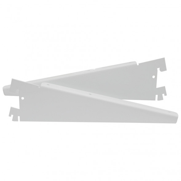 Кронштейн для полки ДСП/стекла 200 пара RAL 9016 белый лофт