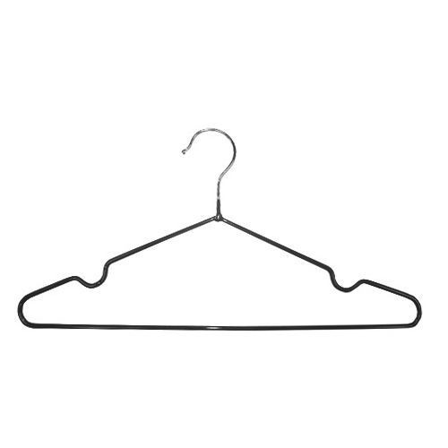 A-04XL (черные) Вешалка-плечики 405 мм (обрезиненная)