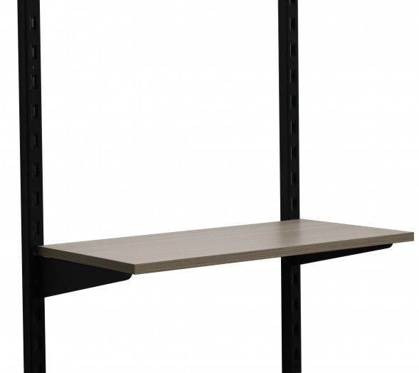 Кронштейн для полки ДСП/стекла черный муар Лофт 300 мм, пара