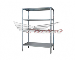 Стеллаж СтПЛ 1000*400*1800 4 полки нерж.0.8 мм,стойки оцинковка