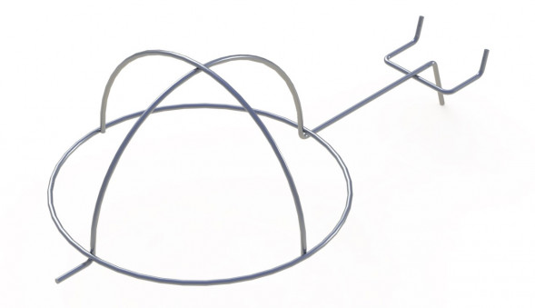 Держатель для бейсболок на перфорацию (крашеный хром)